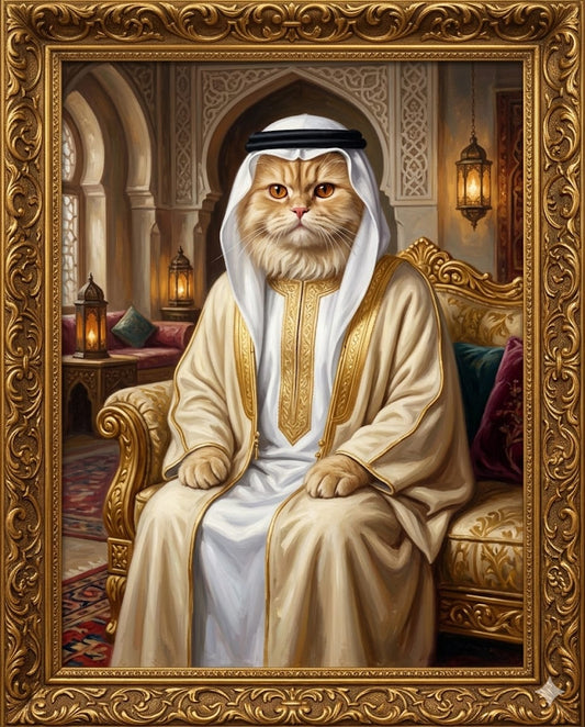 The Royal Sheikh Pet Portrait
